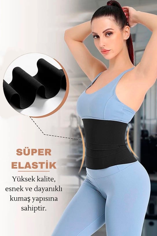 Tummy Wrap Inceltici Zayıflatıcı Bele Dolamalı Kum Saati Görüntüsü Veren Bel Korsesi